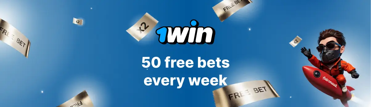 1win 50 free bets every week