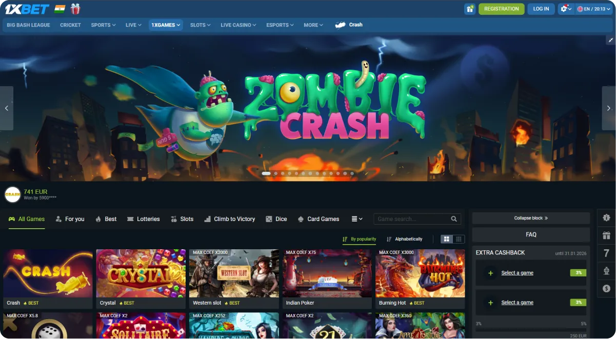 1xbet crash game