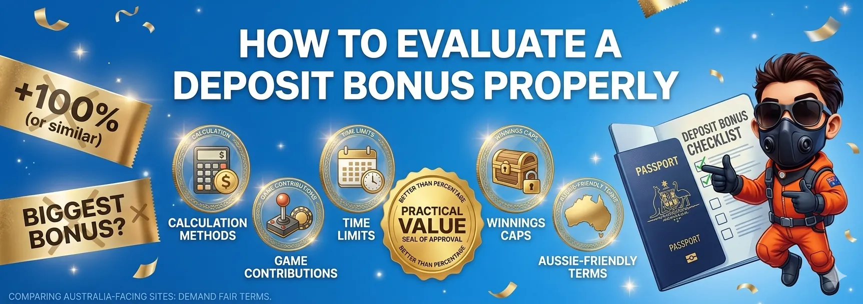 HOW TO EVALUATE A DEPOSIT BONUS PROPERLY