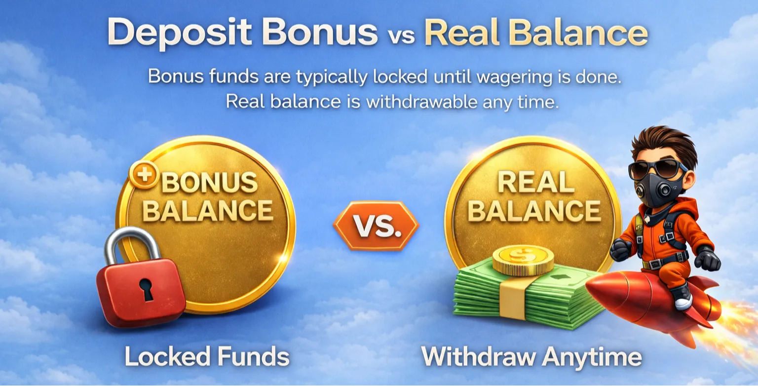 deposit bonus vs real balance in online casino Australia