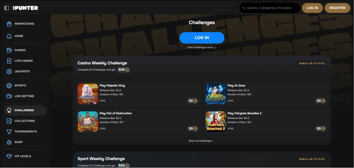 Mr Punter casino challenges Australia – weekly missions and slot challenges rewards