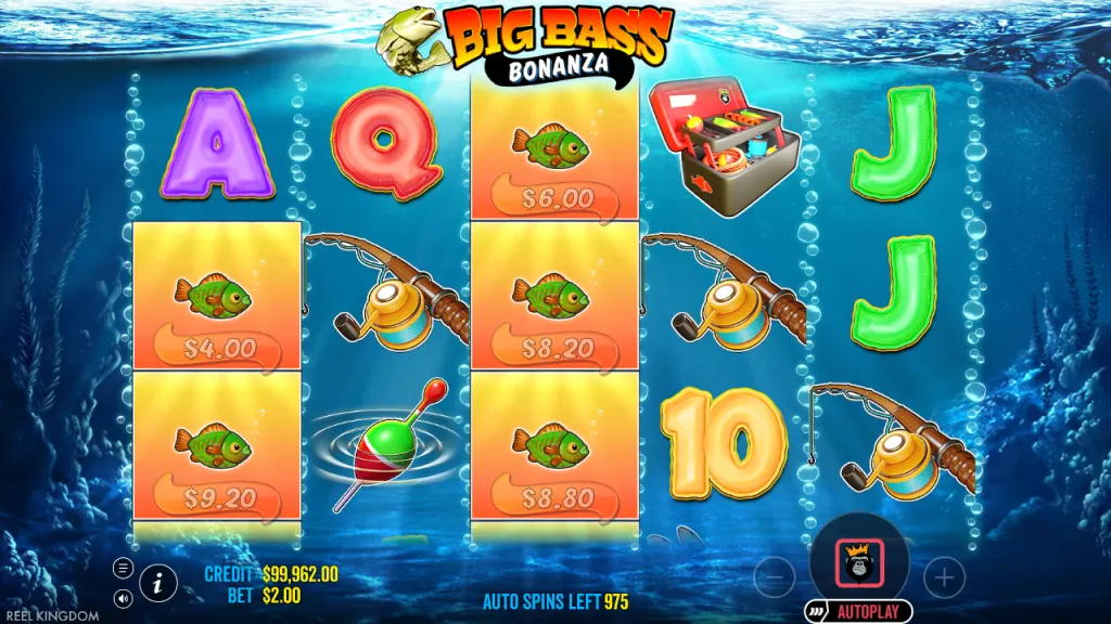 Big Bass Bonanza fish money symbols showing cash values