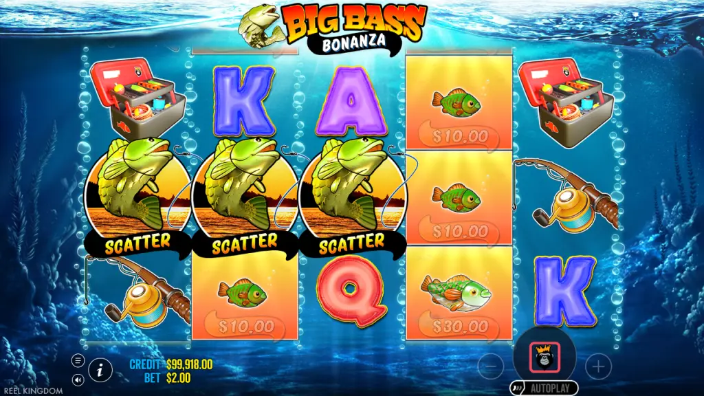 Big Bass Bonanza three scatters triggering free spins