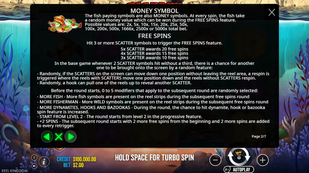 Big Bass Splash money symbol values and free spins modifiers rules