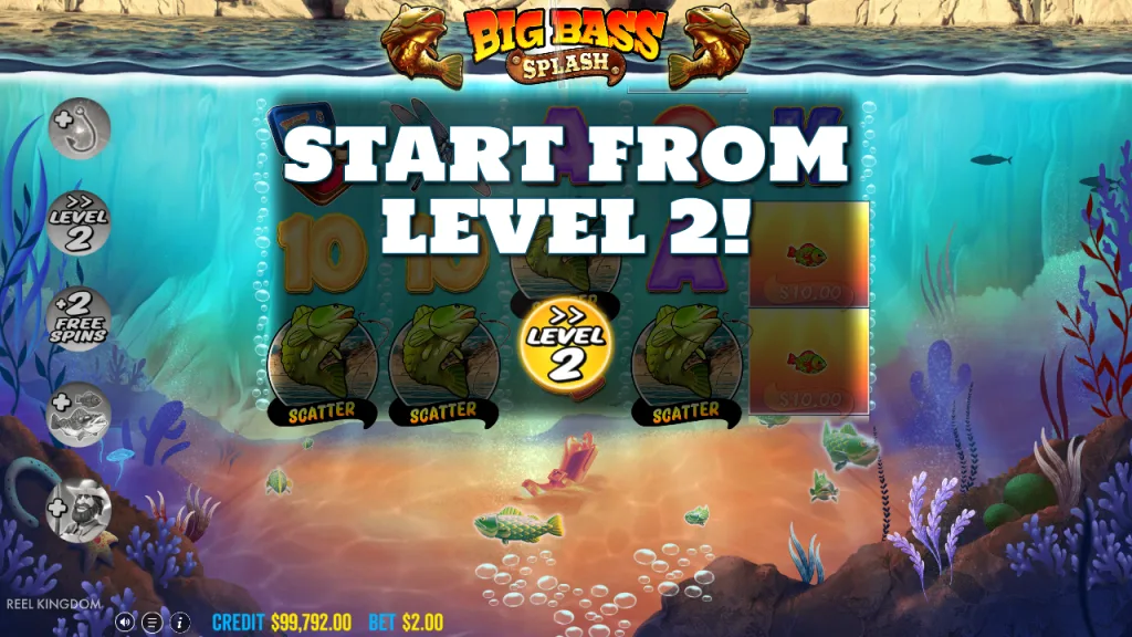 Big Bass Splash Start From Level 2 free spins modifier