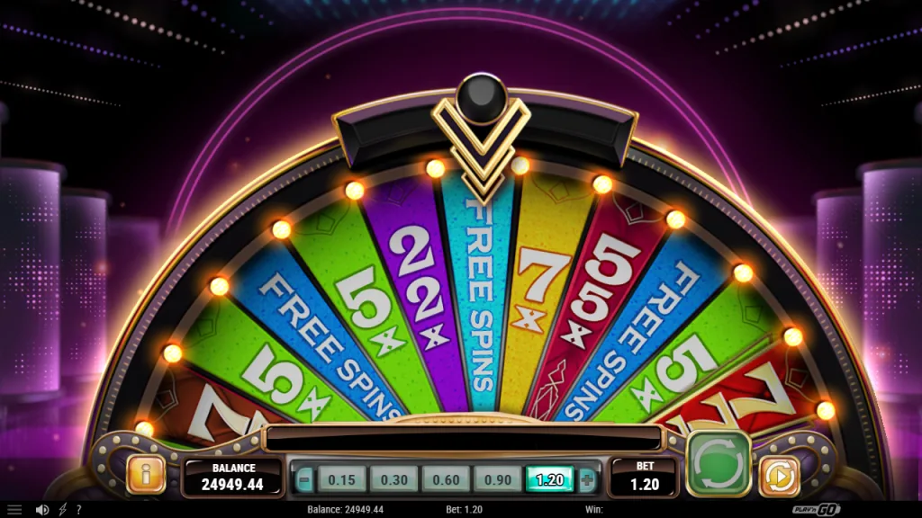 Big Win 777 Chance Wheel spinning for prizes and free spins