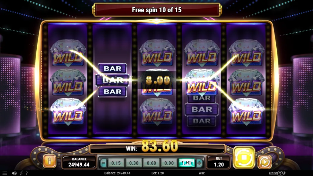 Big Win 777 free spins win with several wild reels