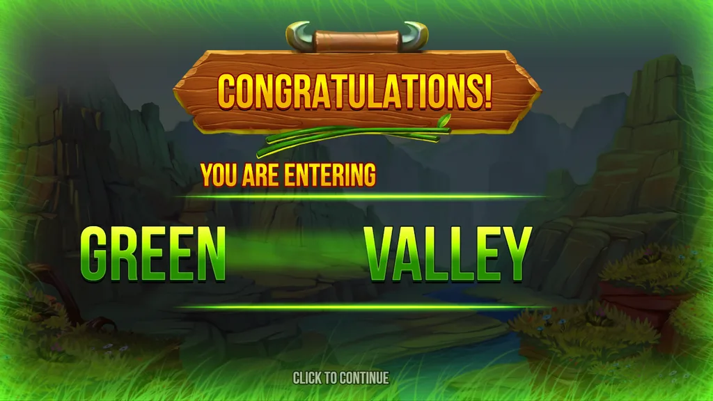 Bison Battle Green Valley feature intro screen