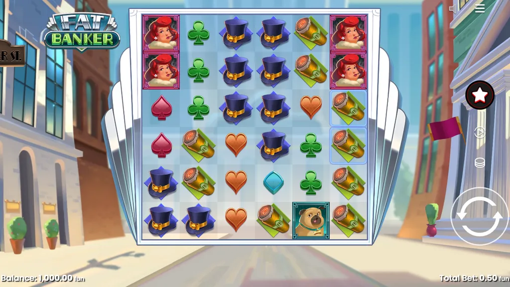 Fat Banker base game 6x6 reels