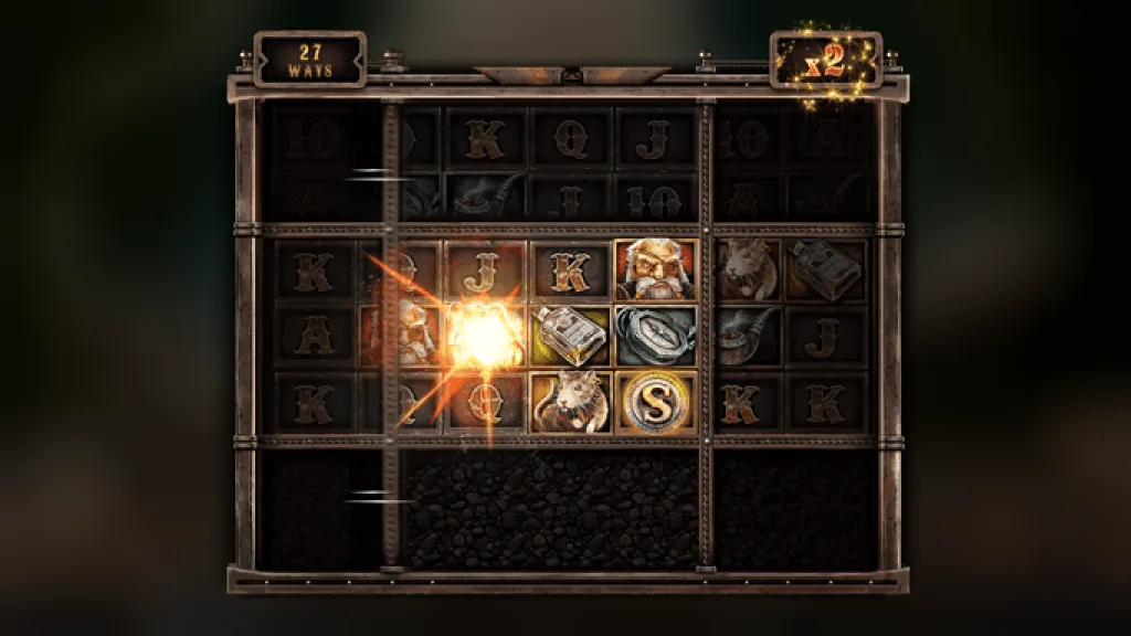 Misery Mining expanding reel grid artwork from Nolimit City's official game page