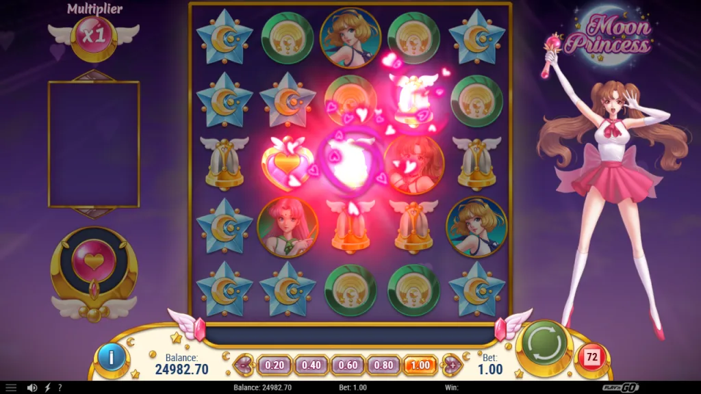Moon Princess Love Girl Power transforming symbols