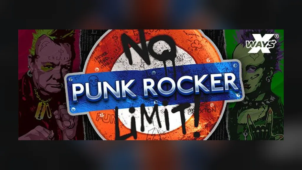 Punk Rocker official splash poster by Nolimit City with the game logo