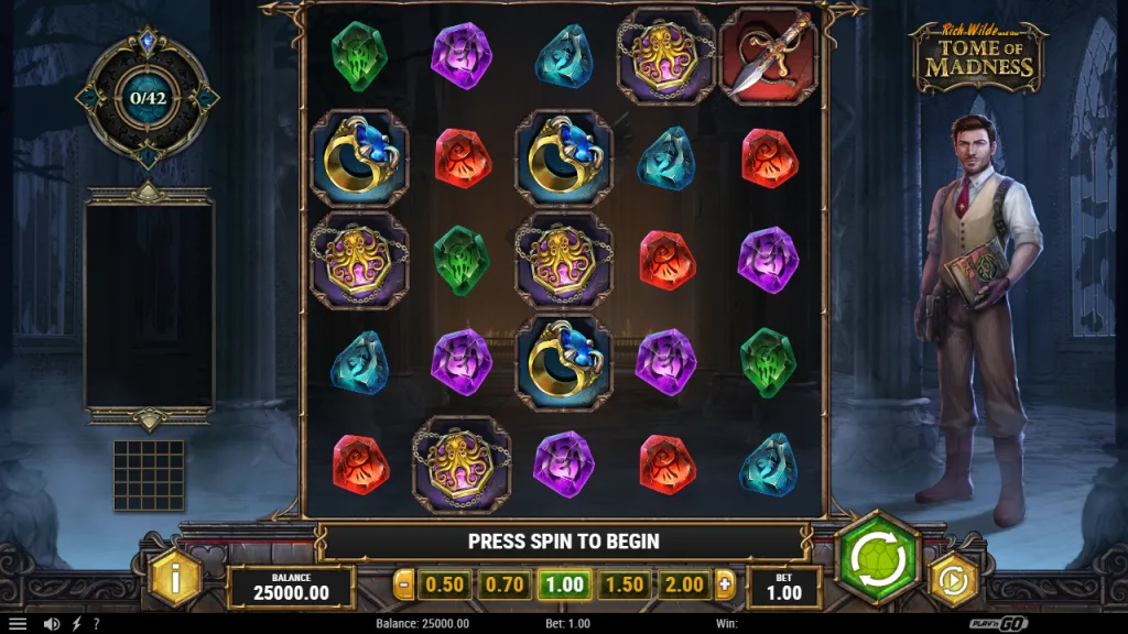 Tome of Madness 5x5 cluster grid base game with Portal meter