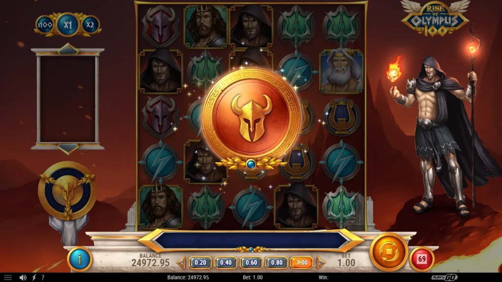 Rise of Olympus 100 Hades Hand of God triggered