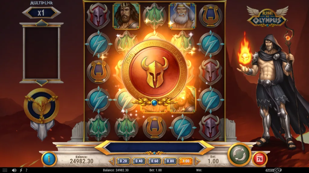 Rise of Olympus Hades Hand of God feature triggered