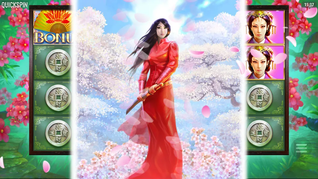 Sakura Fortune free spins starting after bonus scatters