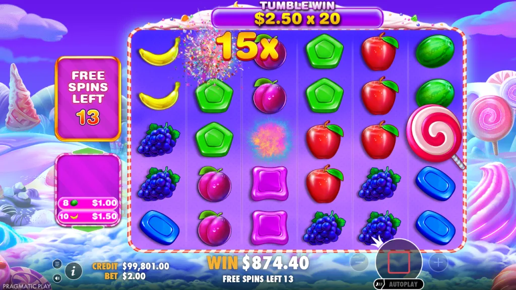 Sweet Bonanza 1000 free spins win multiplied by 20x from bombs
