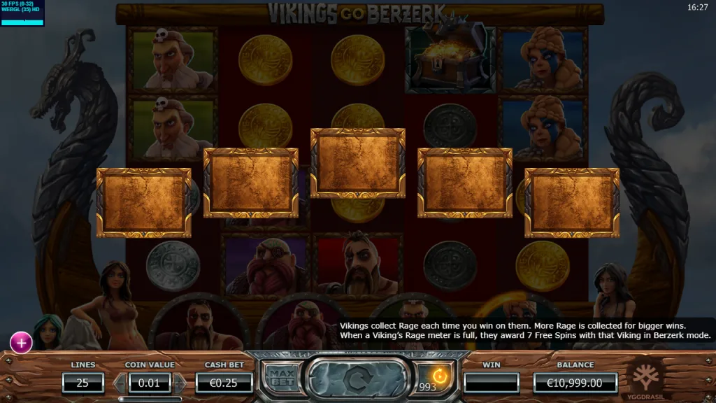 Vikings Go Berzerk treasure chest pick on reel 4